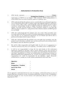 IREPS Authorization & Declaration Form